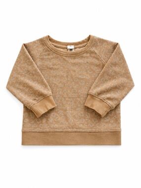 Colored Organics 2T Organic Cotton Sweatshirt Tan Leopard Print Pullover